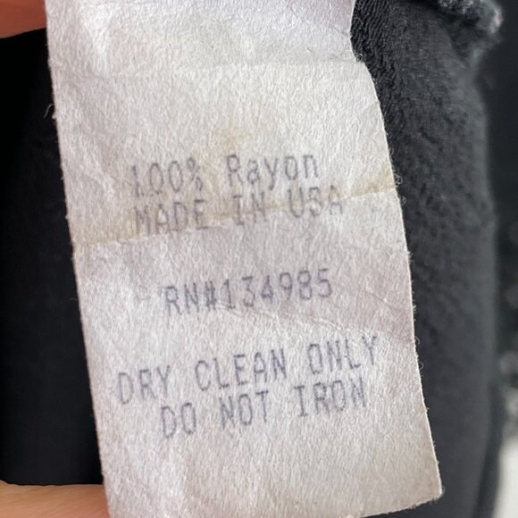 FOR LOVE & LEMONS Womens XS Black Crochet Bell Sleeve Tunic Top Witchy Vamp Goth - Picture 9 of 11